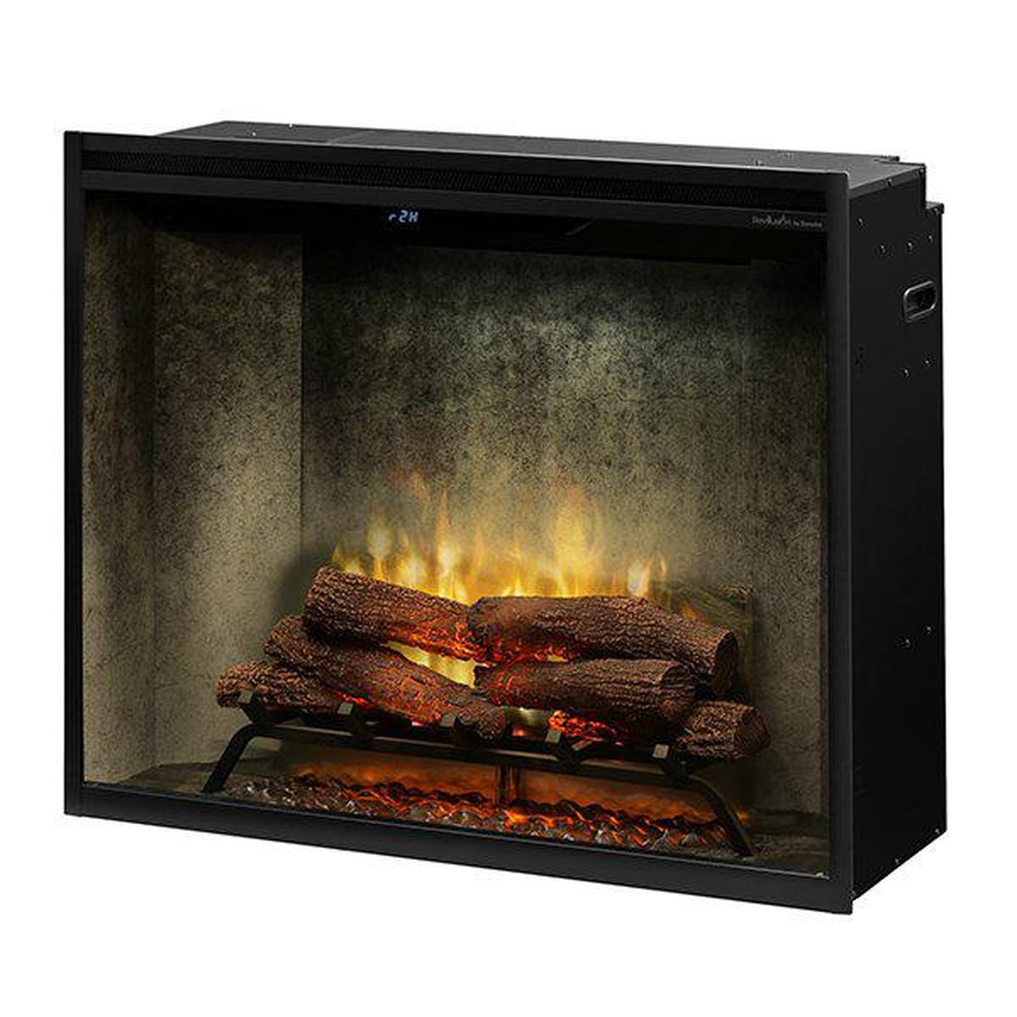 Dimplex Revillusion Portrait 36" Weathered Concrete Built-in Electric Firebox With Glass Pane and Plug Kit