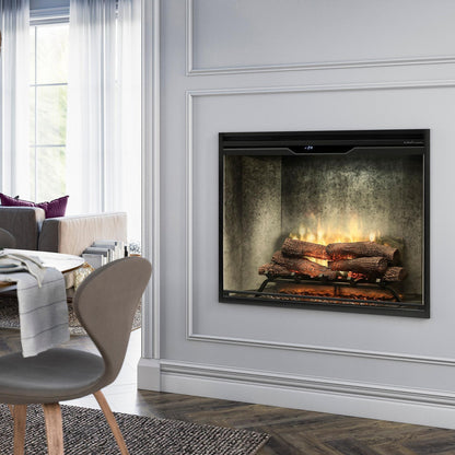 Dimplex Revillusion Portrait 36" Weathered Concrete Built-in Electric Firebox With Glass Pane and Plug Kit