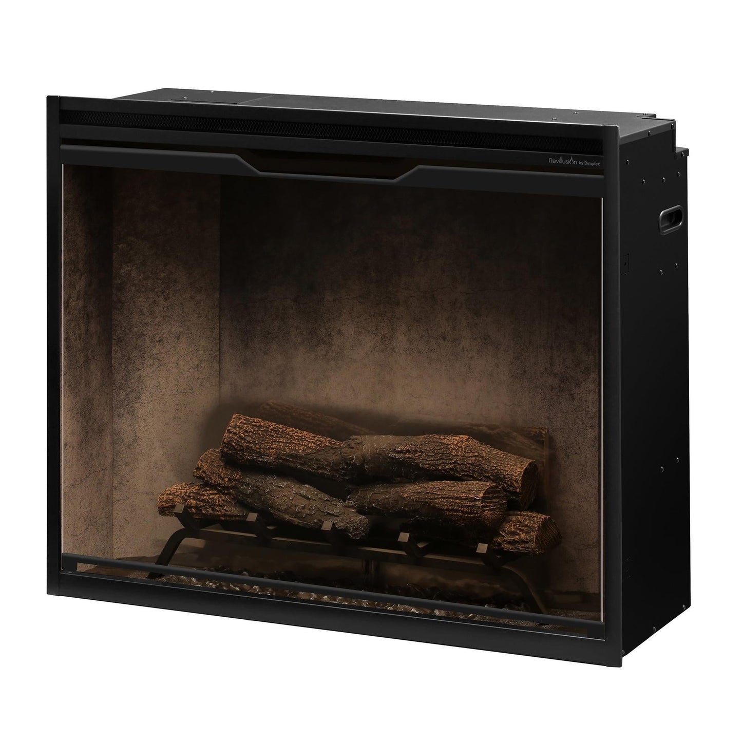 Dimplex Revillusion Portrait 36" Weathered Concrete Built-in Electric Firebox With Glass Pane and Plug Kit