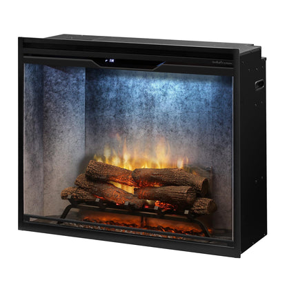 Dimplex Revillusion Portrait 36" Weathered Concrete Built-in Electric Firebox With Glass Pane and Plug Kit