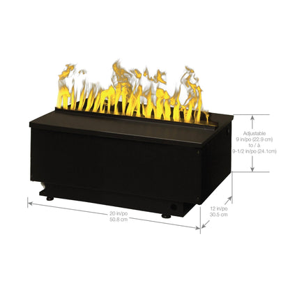 Dimplex Three Optimyst Cassette 20" Built-in Water Vapor Fireplace for Signature TruView Series