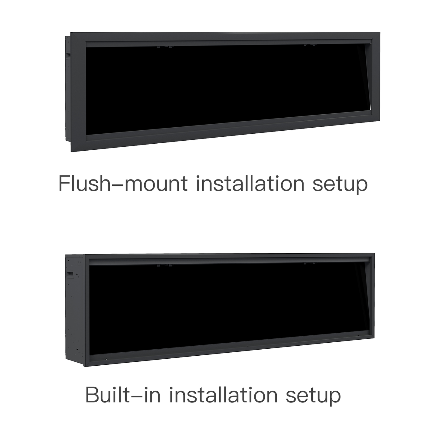 Dynasty Allegro 58" Built-in / Flush-Mount Smart Linear Electric Fireplace