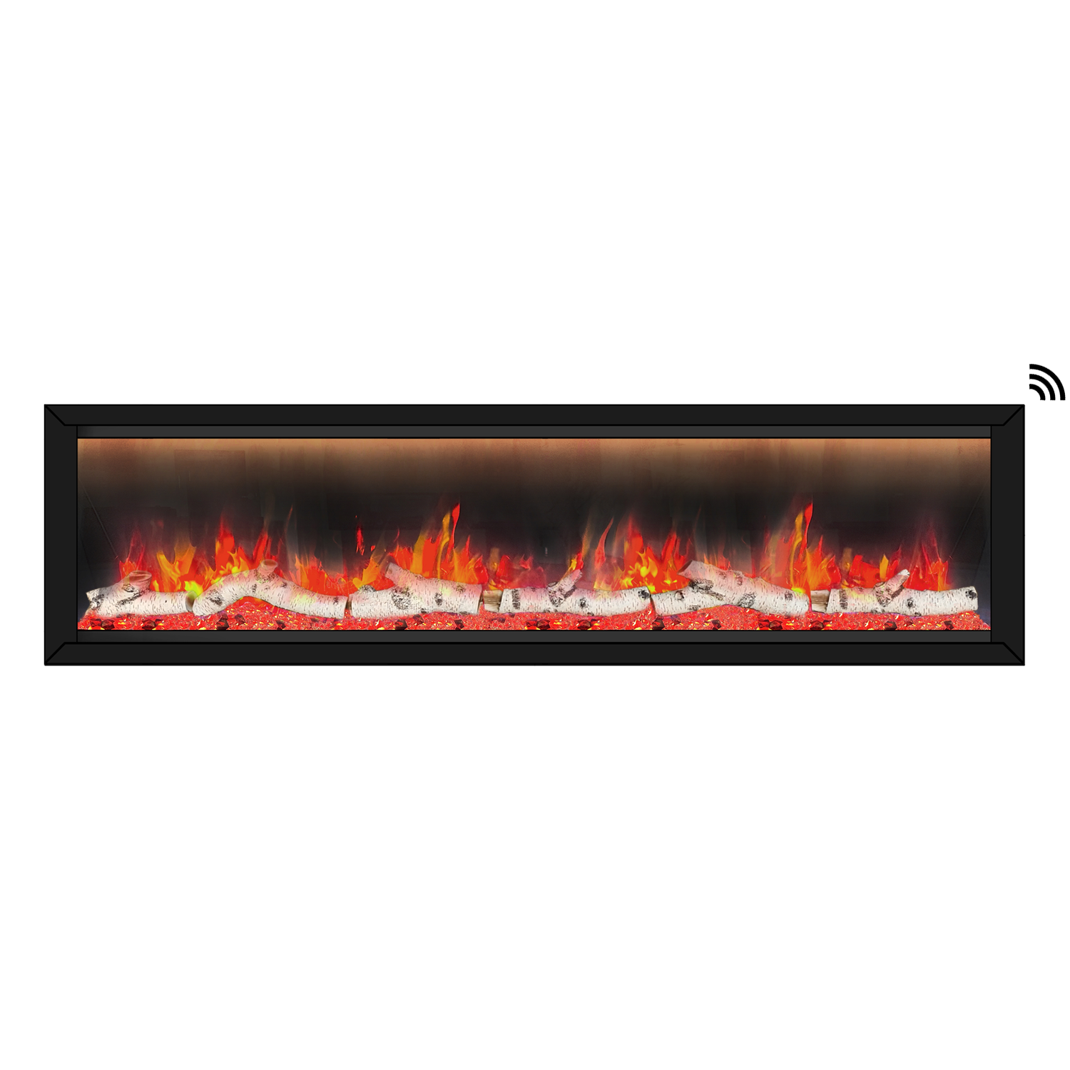 Dynasty Allegro 76" Built-in / Flush-Mount Smart Linear Electric Fireplace