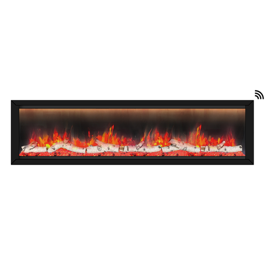 Dynasty Allegro 76" Built-in / Flush-Mount Smart Linear Electric Fireplace