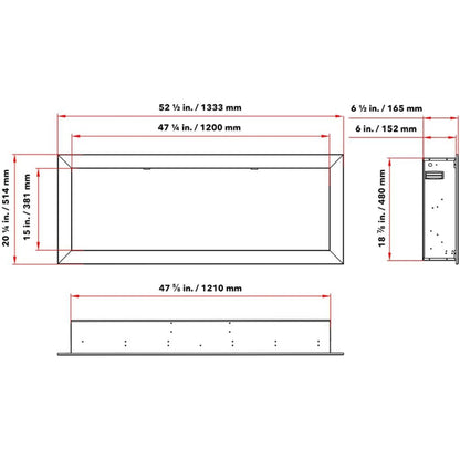 Dynasty Cascade 52" Flush-Mount Smart Linear Electric Fireplace