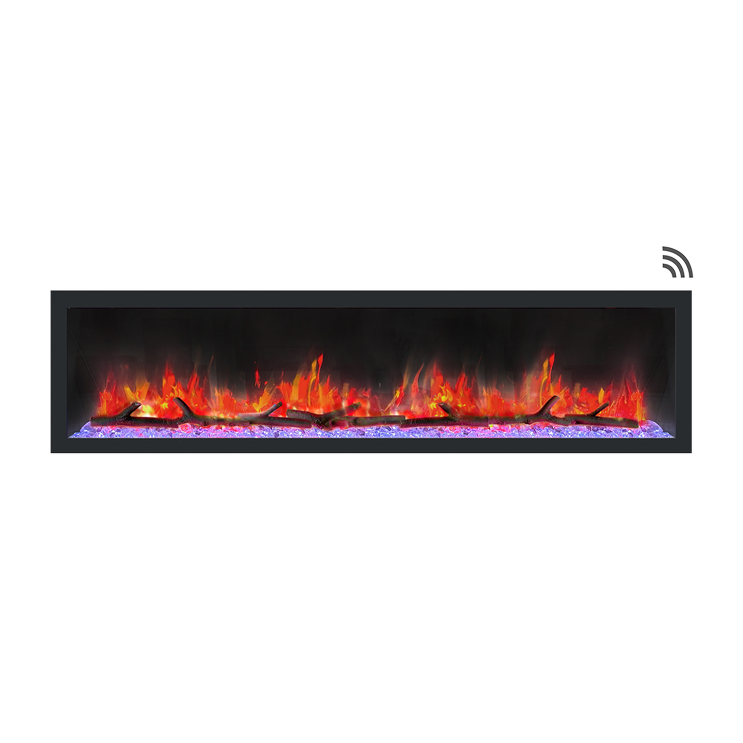 Dynasty Cascade 74" Flush-Mount Smart Linear Electric Fireplace