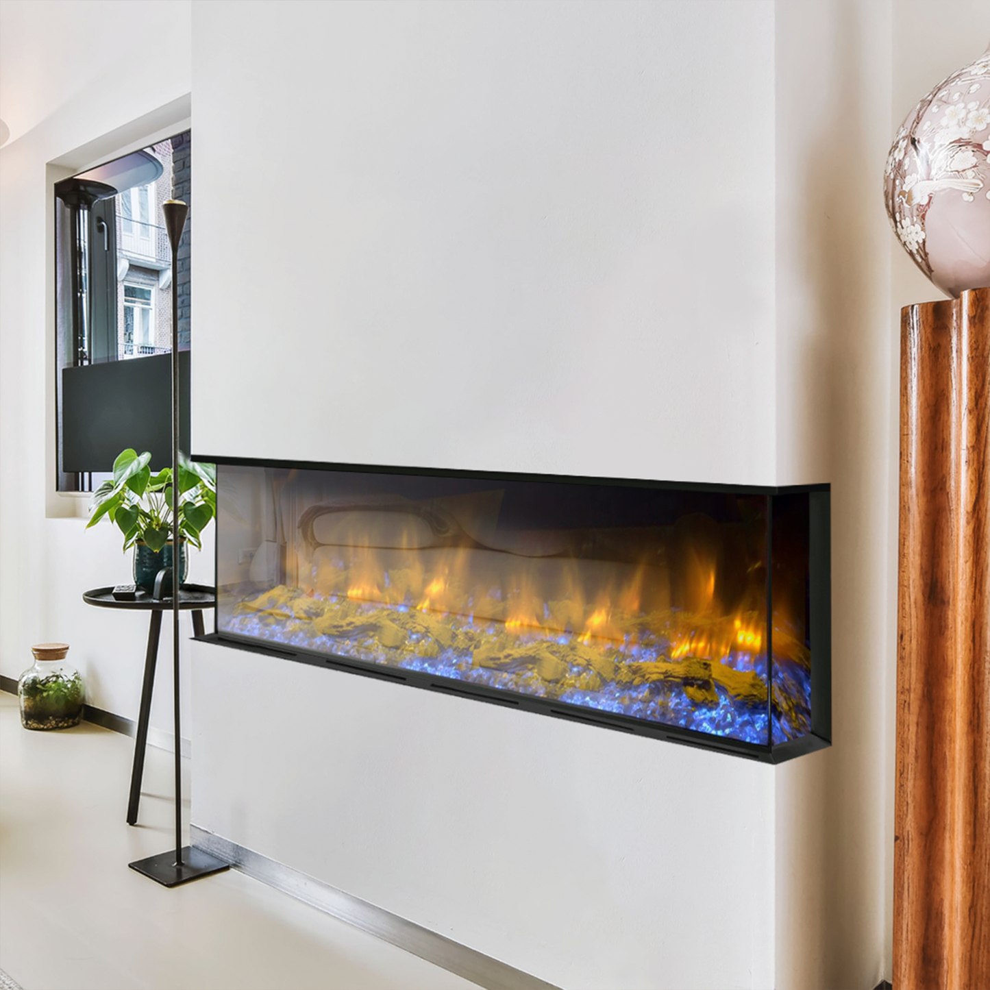 Dynasty Melody 60" Multi-Sided Smart Linear Electric Fireplace