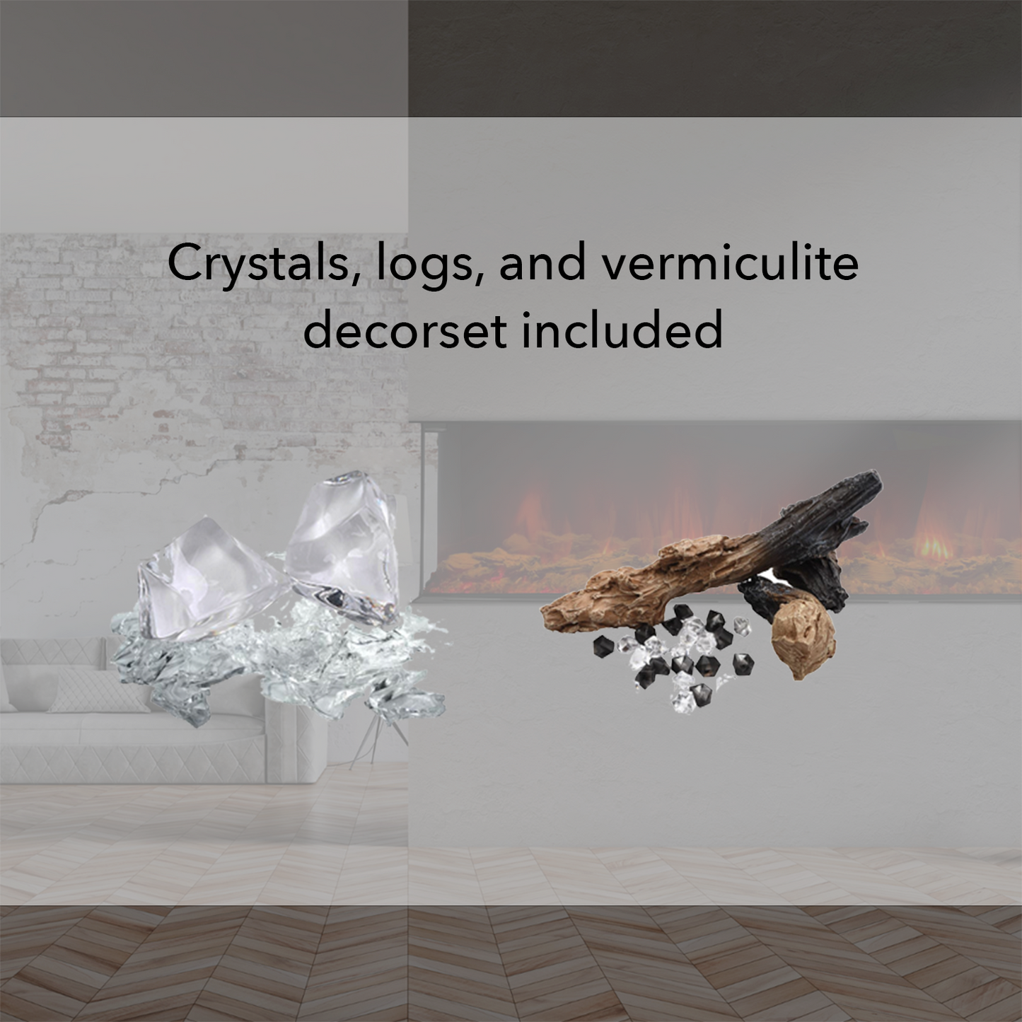 Dynasty Melody 60" Multi-Sided Smart Linear Electric Fireplace
