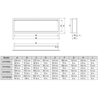 Dynasty Tempo 52" Built-in / Flush-Mount Virtual Electric Fireplace