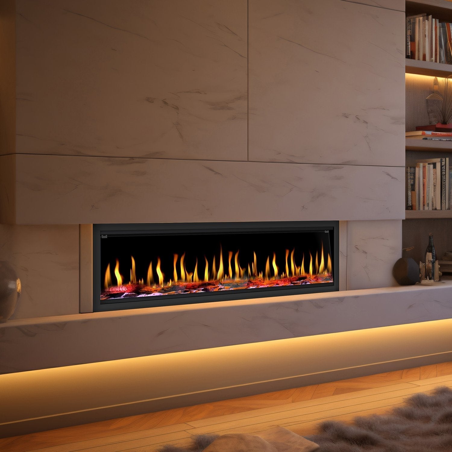 Dynasty Tempo 63" Built-in / Flush-Mount Virtual Electric Fireplace