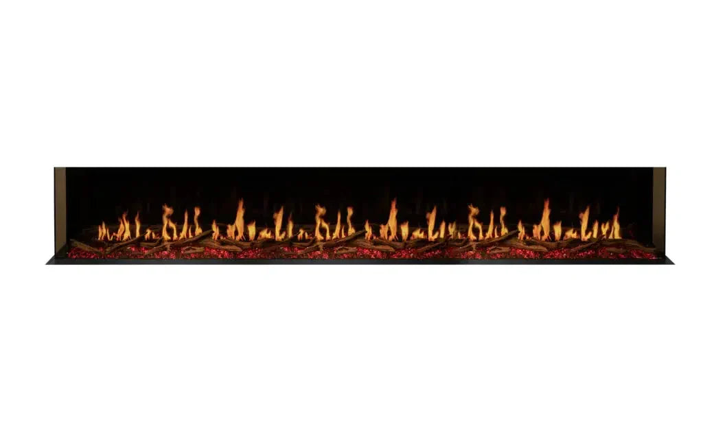 EcoSmart Fire Motion 120" Black Bay Electric Fireplace by MAD Design Group