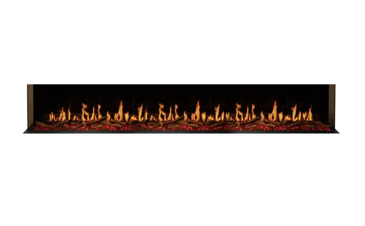 EcoSmart Fire Motion 120" Black Bay Electric Fireplace by MAD Design Group