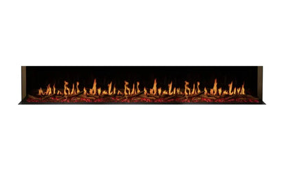 EcoSmart Fire Motion 120" Black Left Corner Electric Fireplace by MAD Design Group