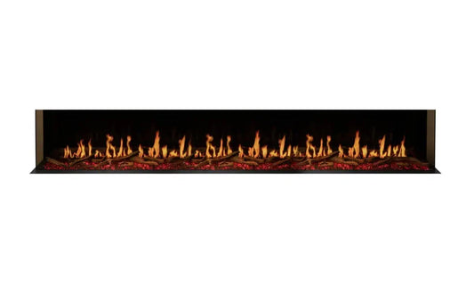 EcoSmart Fire Motion 120" Black Left Corner Electric Fireplace by MAD Design Group