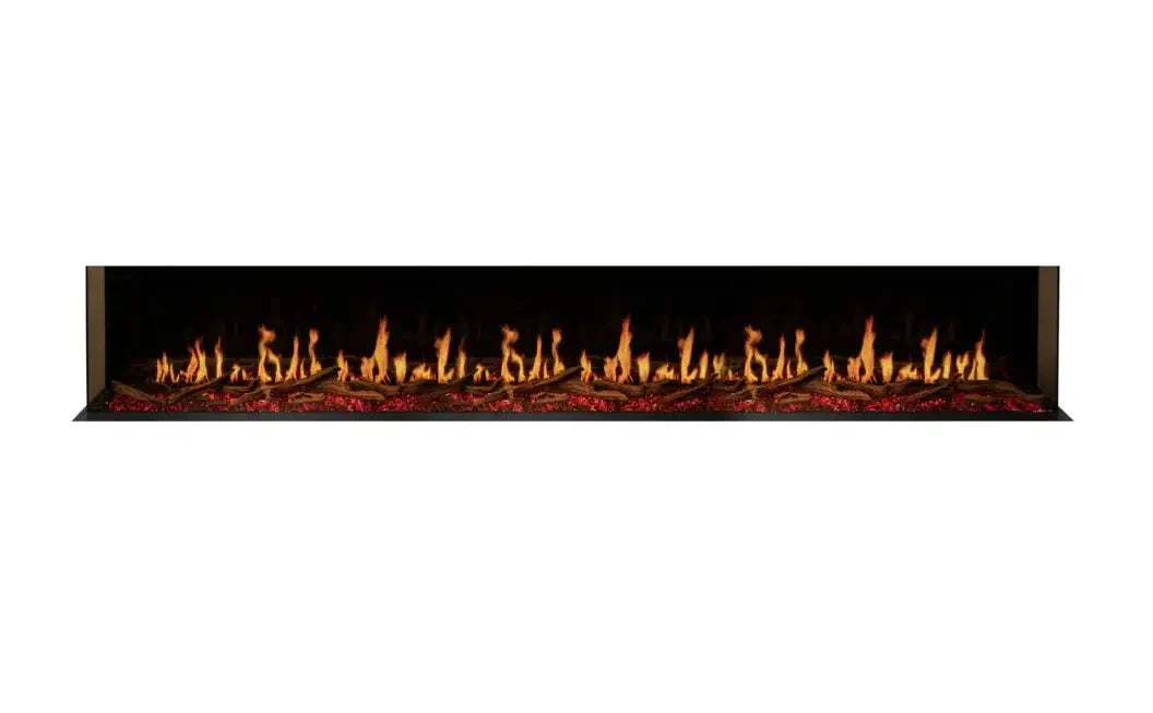 EcoSmart Fire Motion 120" Black Right Corner Electric Fireplace by MAD Design Group