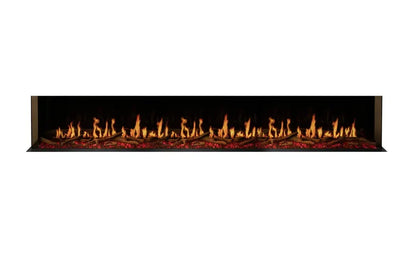 EcoSmart Fire Motion 120" Black Single Sided Electric Fireplace by MAD Design Group