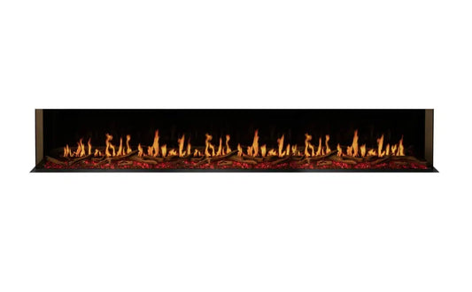 EcoSmart Fire Motion 120" Black Single Sided Electric Fireplace by MAD Design Group