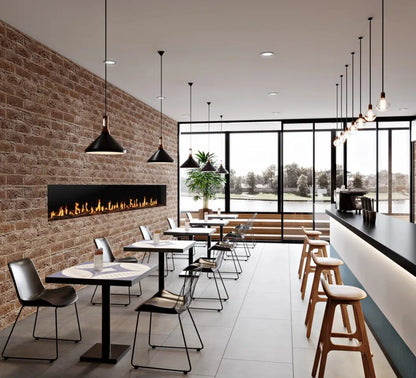 EcoSmart Fire Motion 30" Black Left Corner Electric Fireplace by MAD Design Group