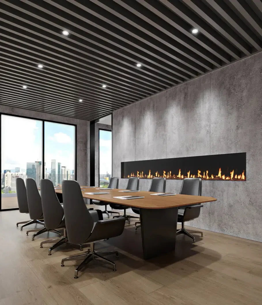 EcoSmart Fire Motion 30" Black Right Corner Electric Fireplace by MAD Design Group