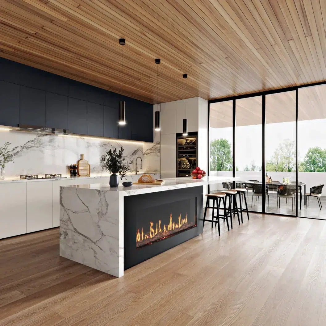 EcoSmart Fire Motion 52" Black Bay Electric Fireplace by MAD Design Group