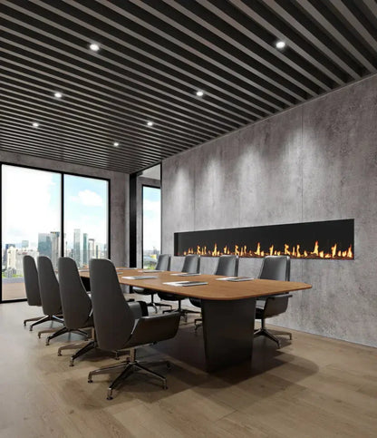 EcoSmart Fire Motion 52" Black Right Corner Electric Fireplace by MAD Design Group