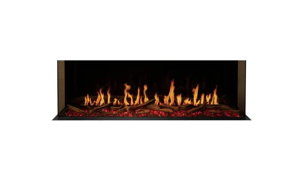 EcoSmart Fire Motion 60" Black Left Corner Electric Fireplace by MAD Design Group