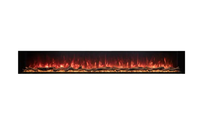 EcoSmart Fire Switch 120" Black Single Sided Electric Fireplace by MAD Design Group