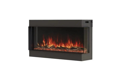 EcoSmart Fire Switch 44" Black Right Corner Electric Fireplace by MAD Design Group