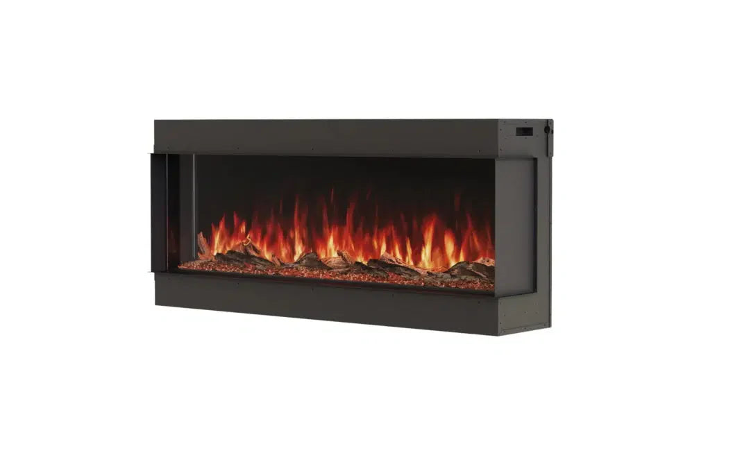 EcoSmart Fire Switch 56" Black Single Sided Electric Fireplace by MAD Design Group