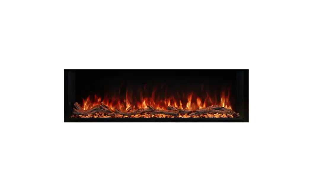EcoSmart Fire Switch 56" Black Single Sided Electric Fireplace by MAD Design Group