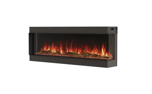 EcoSmart Fire Switch 68" Black Right Corner Electric Fireplace by MAD Design Group