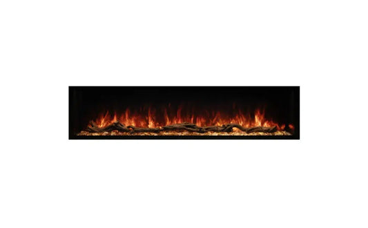 EcoSmart Fire Switch 68" Black Single Sided Electric Fireplace by MAD Design Group