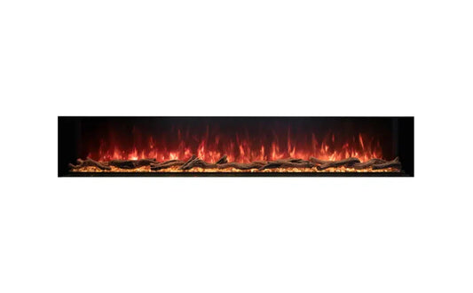 EcoSmart Fire Switch 96" Black Single Sided Electric Fireplace by MAD Design Group