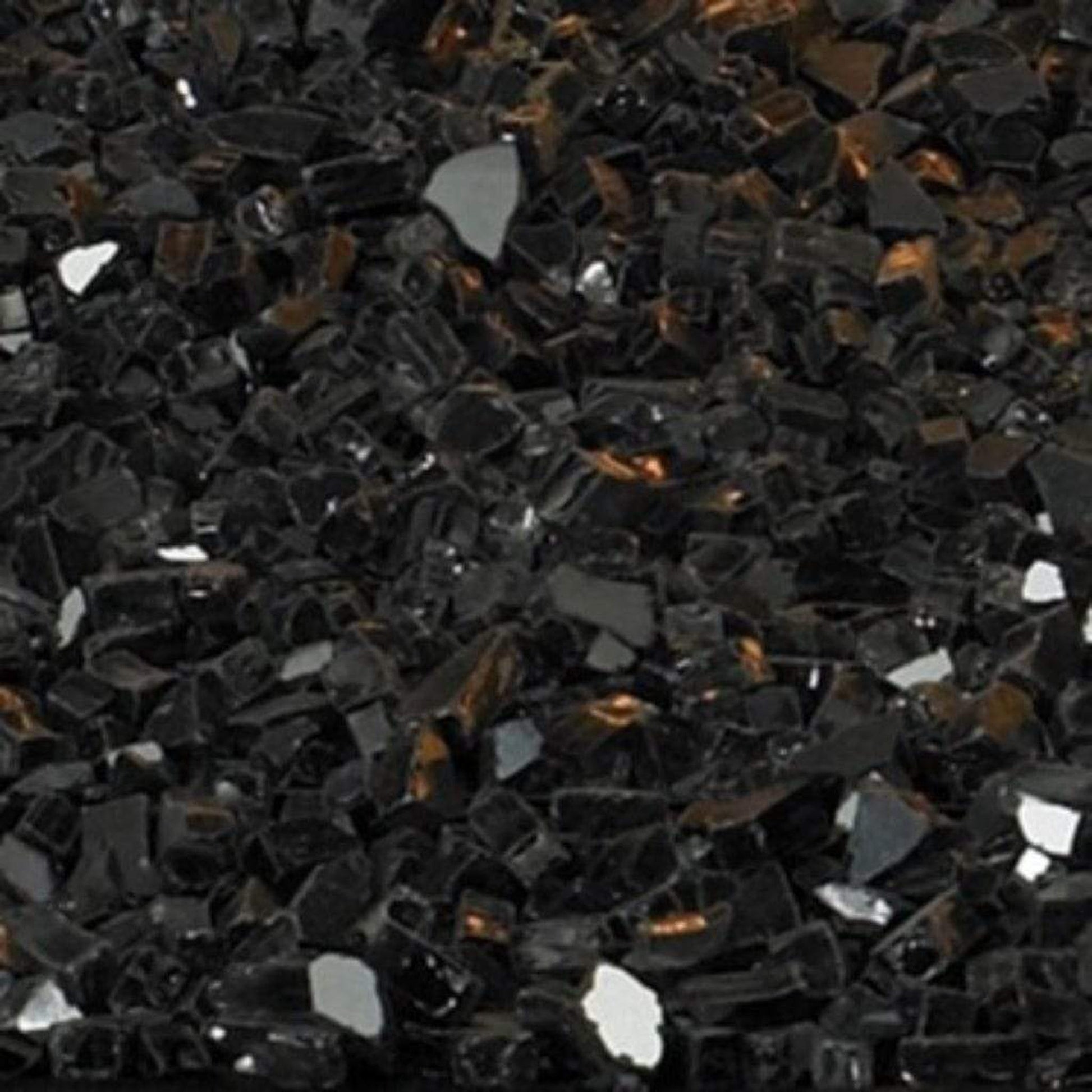 Empire Black Polished Reflective Decorative Crushed Glass Media (2 Sq. Ft.)