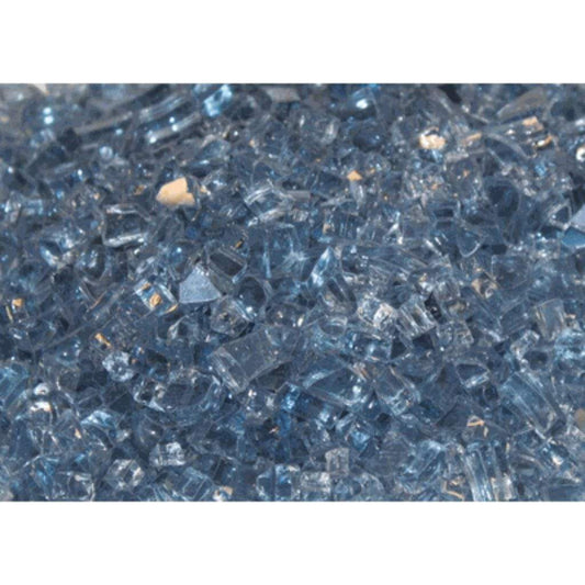 Empire Blue Clear Reflective Decorative Crushed Glass Media (2 Sq. Ft.)