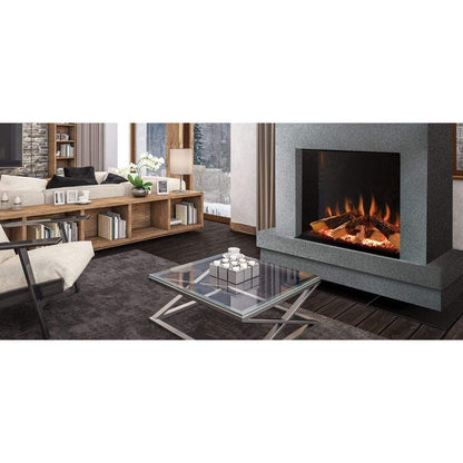 European Home 32" Tyrell 3-Sided Traditional Built-In Electric Fireplace with Halo Burner Technology