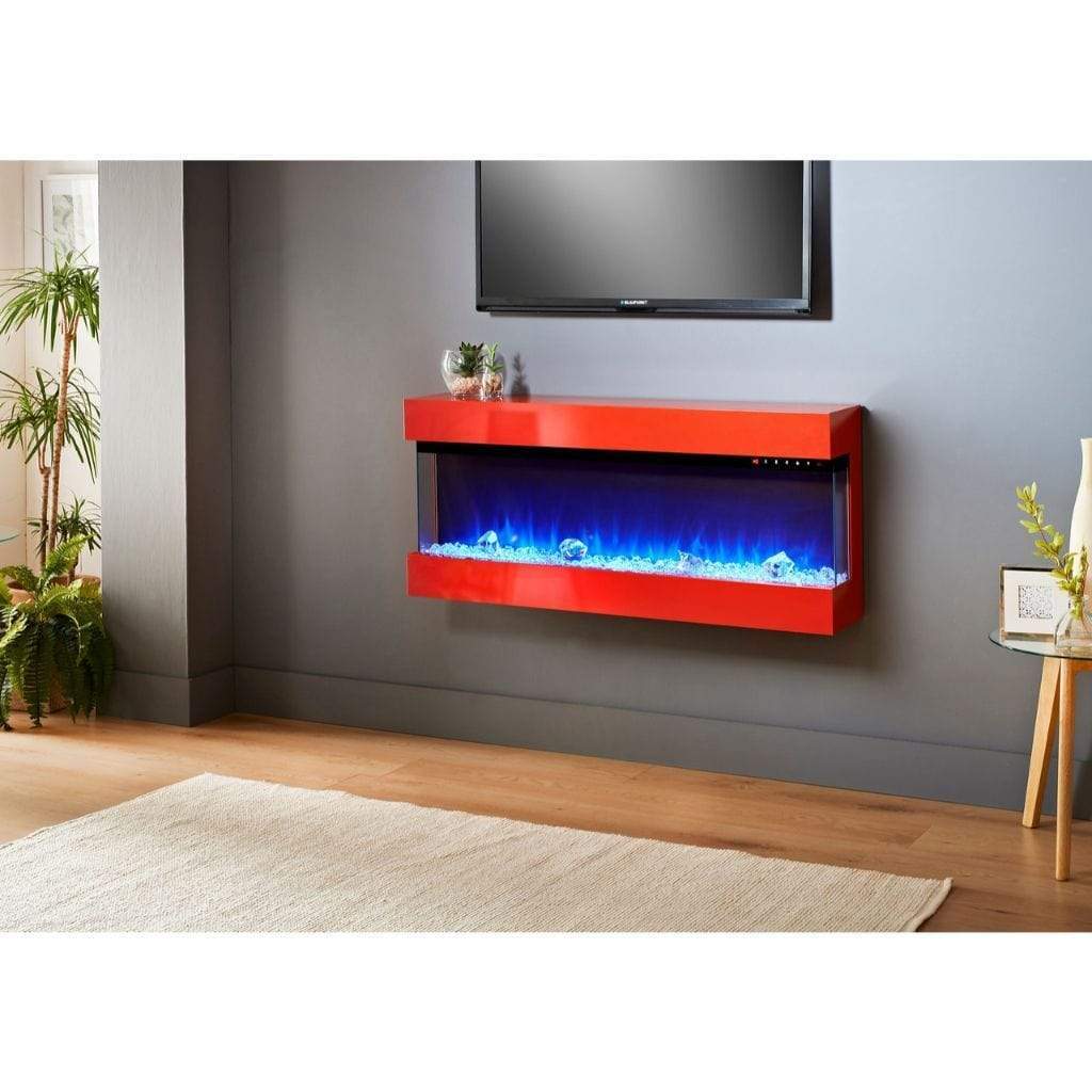 Evolution Fires 44" 3 Sided Empire Panoramic HD + Red Gloss
