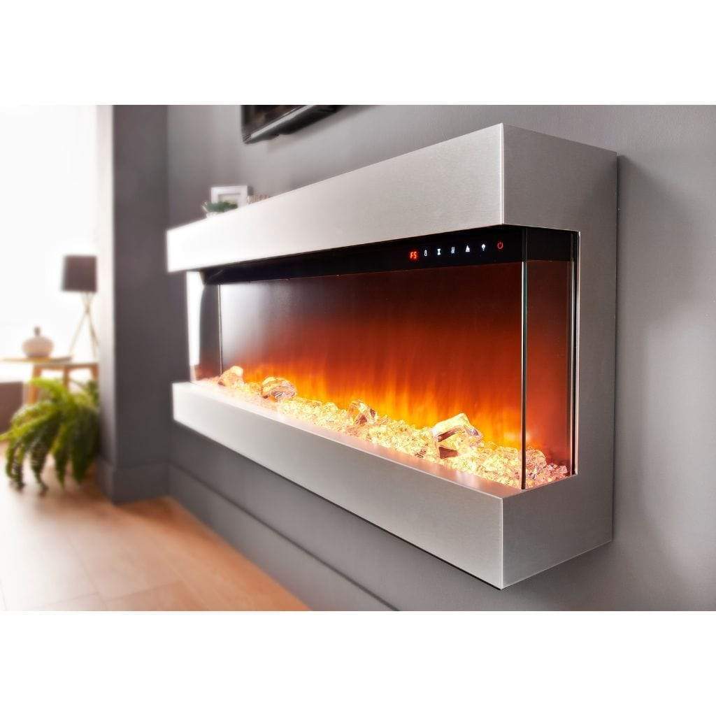 Evolution Fires 44" 3 Sided Empire Panoramic HD + Stainless Steel