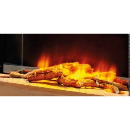 Evolution Fires 48" Miami Curve Wall Mount Electric Fireplace - American Oak