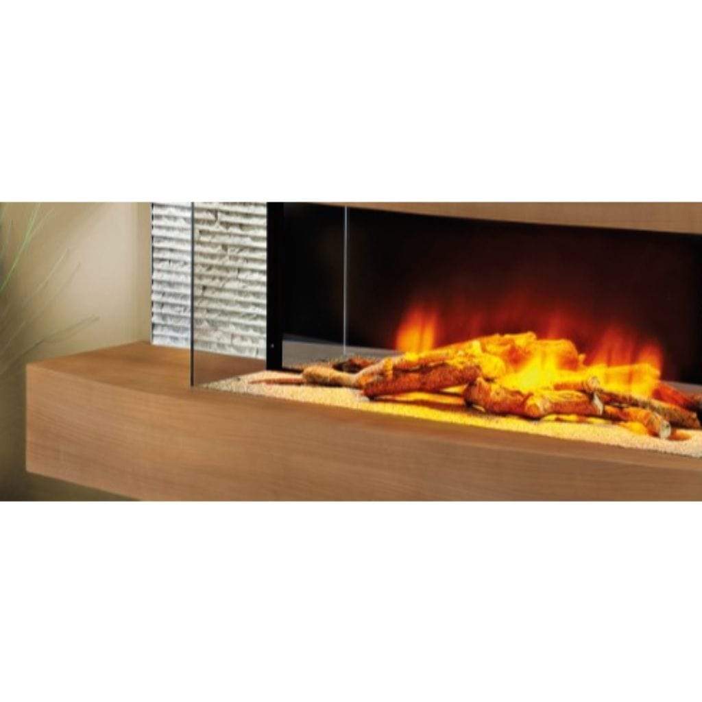 Evolution Fires 48" Miami Curve Wall Mount Electric Fireplace - American Oak