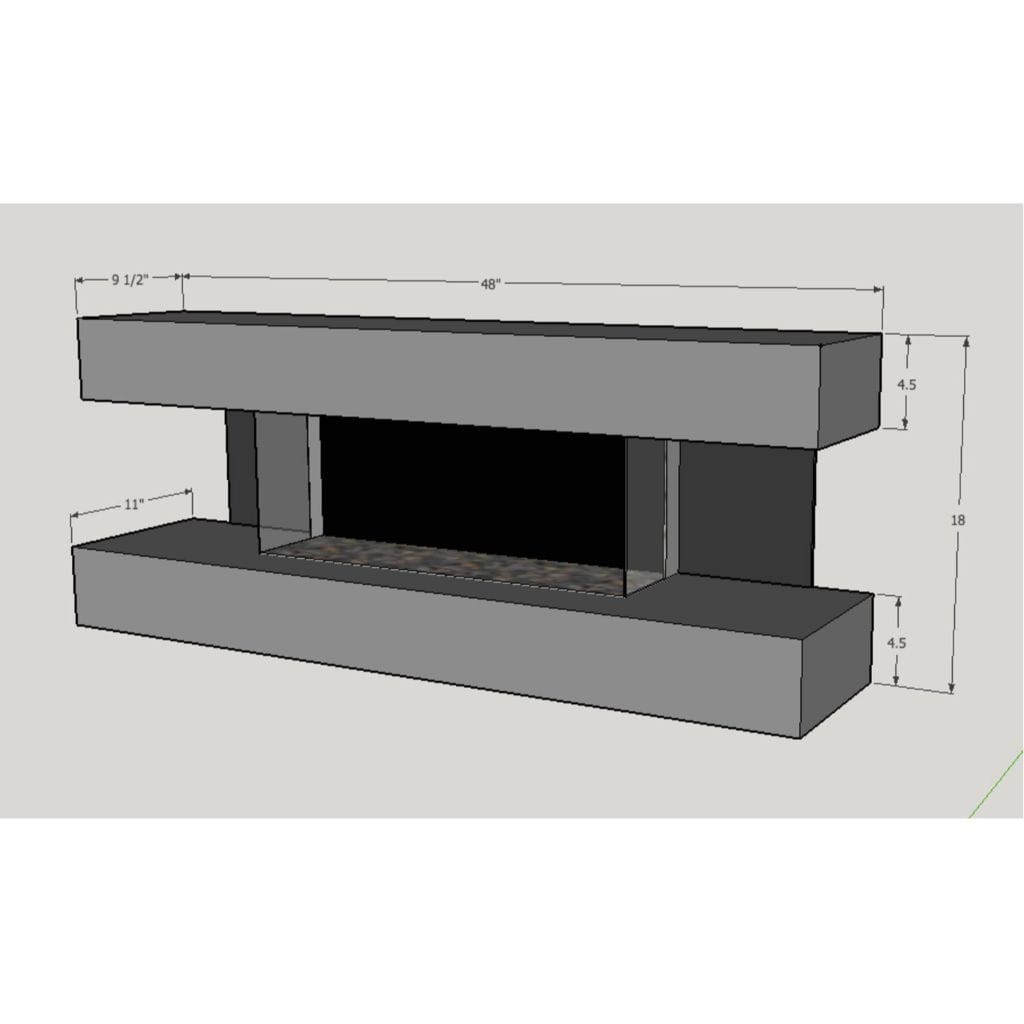 Evolution Fires 48" Vegas Petite Wall Mount Electric Fireplace - Carrara
