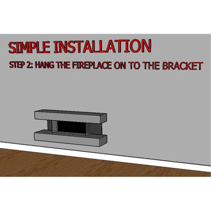 Evolution Fires 48" Vegas Petite Wall Mount Electric Fireplace - Carrara