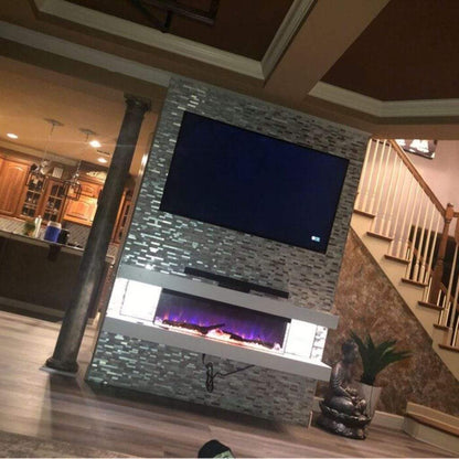 Evolution Fires 48" Vegas Petite Wall Mount Electric Fireplace - Graphite