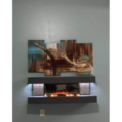 Evolution Fires 48" Vegas Petite Wall Mount Electric Fireplace - Graphite