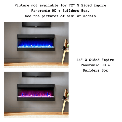 Evolution Fires 72" 3 Sided Empire Panoramic HD + Builders Box