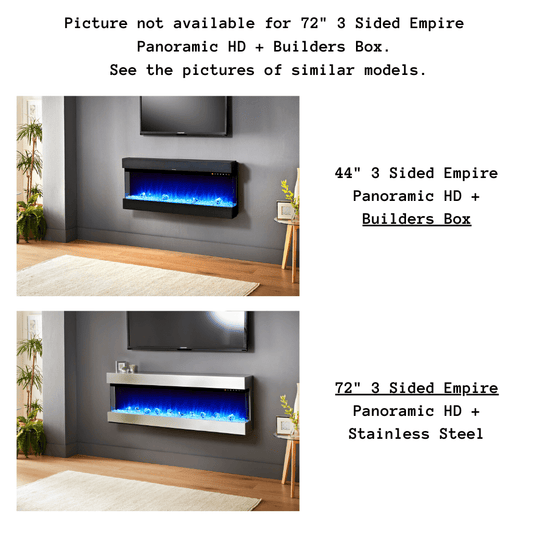Evolution Fires 72" 3 Sided Empire Panoramic HD + Builders Box