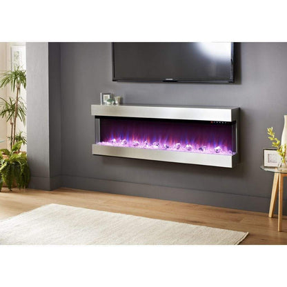Evolution Fires 72" 3 Sided Empire Panoramic HD+ Stainless Steel