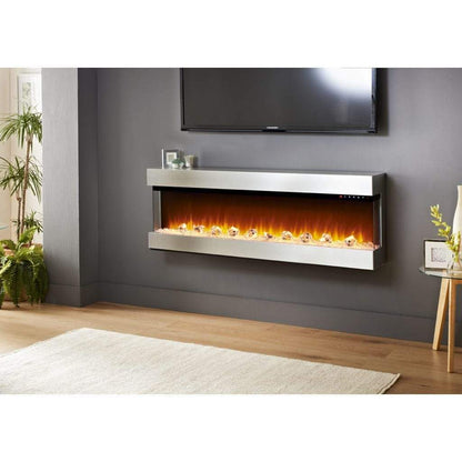 Evolution Fires 72" 3 Sided Empire Panoramic HD+ Stainless Steel