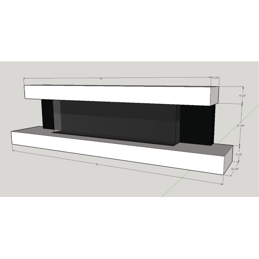 Evolution Fires 72" Alpha Electric Fireplace – Black Gloss Panels