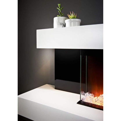 Evolution Fires 72" Alpha Electric Fireplace – Black Gloss Panels